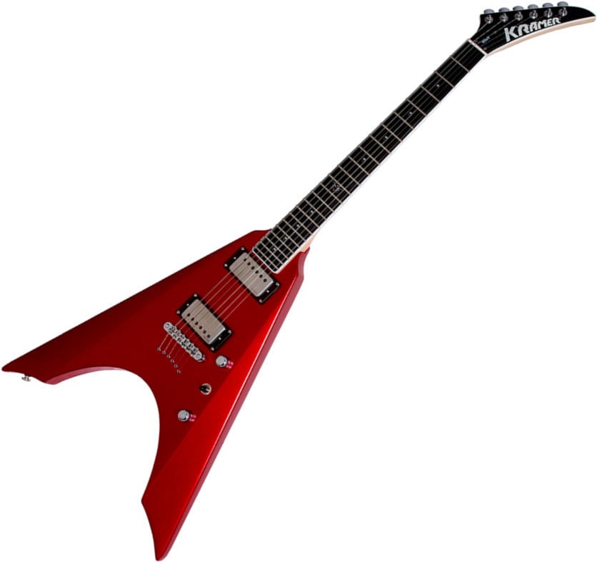 Electric guitar Kramer Nite V Plus Charlie Parra Candy Apple Red