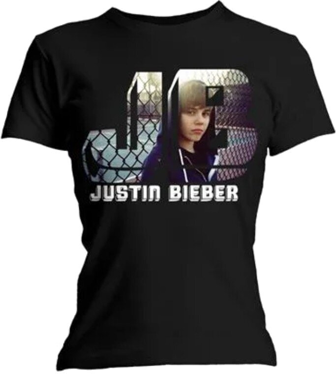 T-särk Justin Bieber Photo Black (Skinny Fit) Black S Naiste T-särk