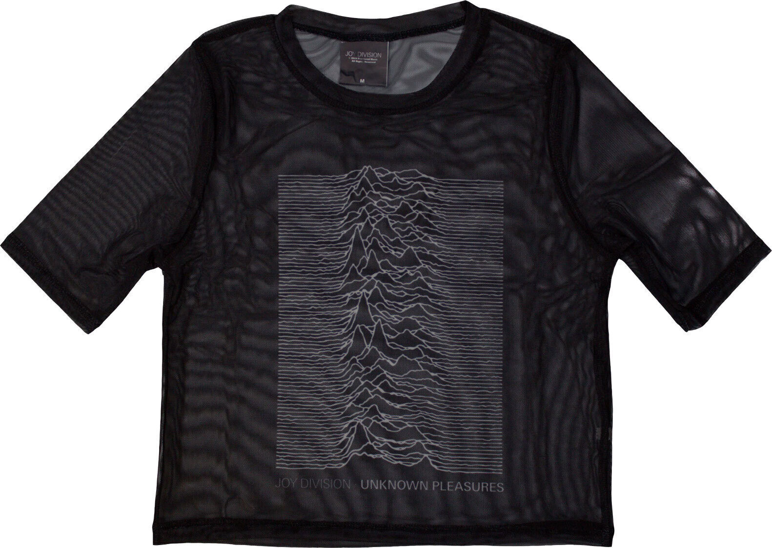 T-Shirt Joy Division Unknown Pleasures (Mesh) Black 2XL Ladies T-Shirt