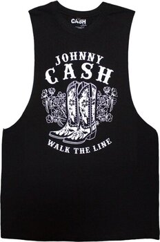Skjorte Johnny Cash Walk The Line Boots Black 2XL Skjorte - 1