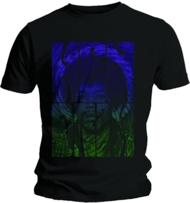 T-Shirt Jimi Hendrix Swirly Text Black M T-Shirt
