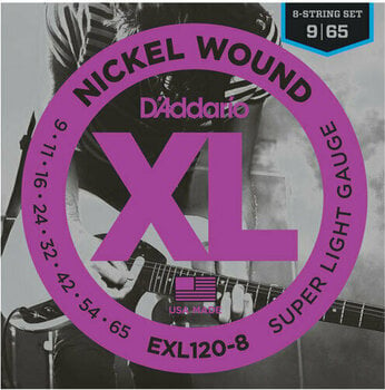 Elektromos gitárhúrok D'Addario EXL120-8 - 1