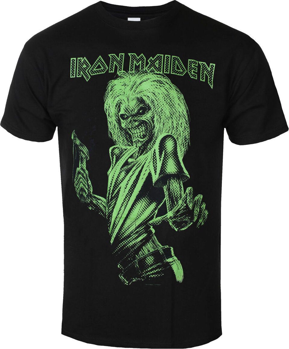 T-Shirt Iron Maiden One Colour Eddie Black 2XL T-Shirt