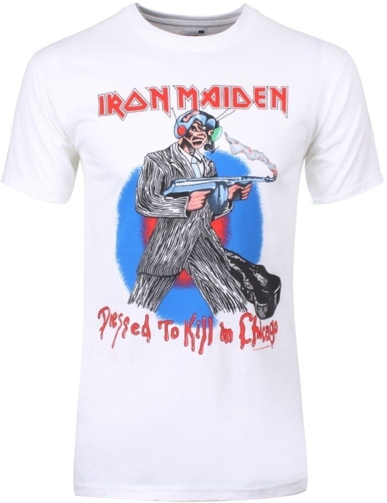 Marškinėliai Iron Maiden Chicago Mutants (Back Print) White M Marškinėliai