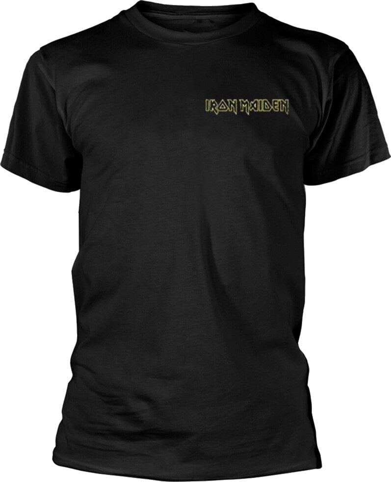 T-Shirt Iron Maiden Powerslave Head & Logo (Back Print) Black XL T-Shirt