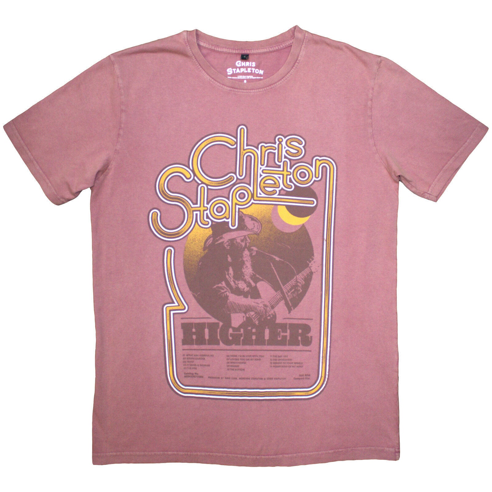 T-shirt Chris Stapleton Higher (Stone Wash) Kashmir Red 2XL T-shirt