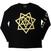 Marškinėliai HIM Heartagram Honeycomb (Sleeve Print) Black L Marškinėliai