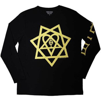 T-shirt HIM Heartagram Honeycomb (Sleeve Print) Black XL T-shirt - 1