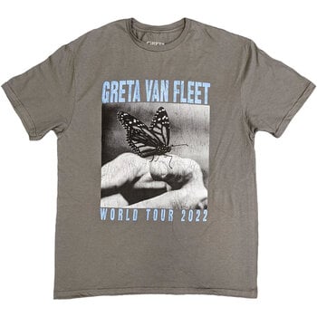 T-Shirt Greta Van Fleet World Tour Butterfly Charcoal Grey 2XL T-Shirt - 1