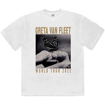 T-Shirt Greta Van Fleet World Tour Butterfly White L T-Shirt - 1