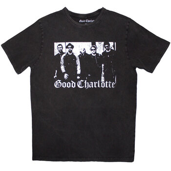 T-shirt Good Charlotte Band Photo (Stone Wash) Charcoal Grey L T-shirt - 1