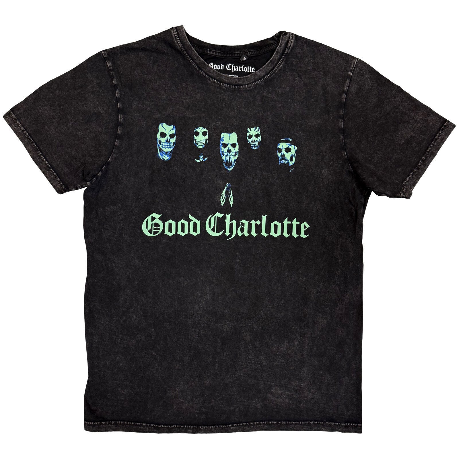 Camiseta de manga corta Good Charlotte Generation Rx Skulls (Stone Wash) Black 2XL Camiseta de manga corta
