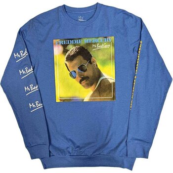 T-Shirt Freddie Mercury Mr Bad Guy (Sleeve Print) Blue 2XL T-Shirt - 1