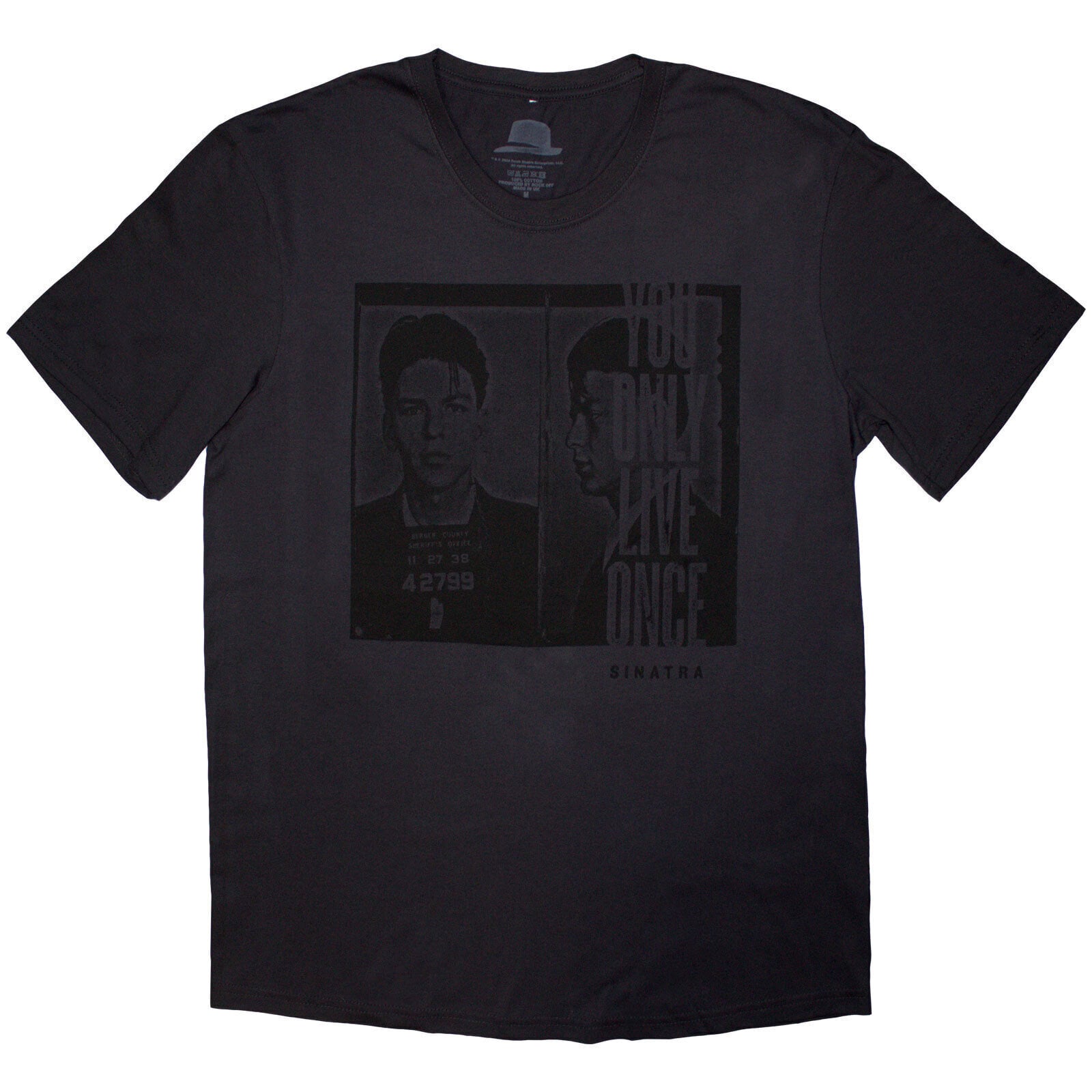 T-Shirt Frank Sinatra Mugshot Charcoal Grey S T-Shirt