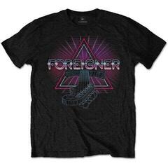 T-shirt Foreigner Neon Guitar Black L T-shirt