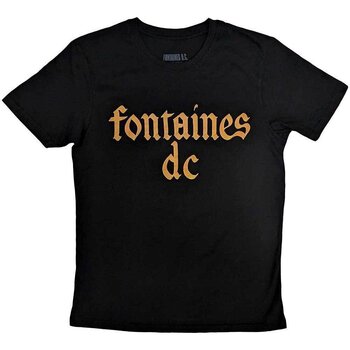Shirt Fontaines D.C. Gothic Logo Black M Shirt - 1