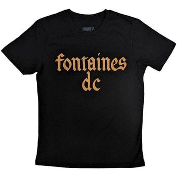 T-shirt Fontaines D.C. Gothic Logo Black 2XL T-shirt - 1