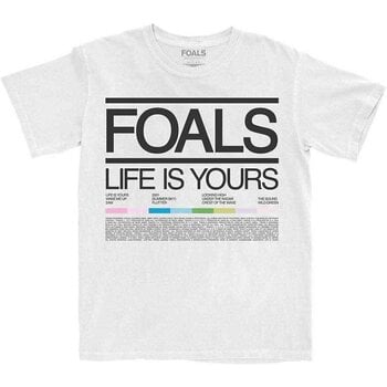 T-shirt Foals Life Is Yours Song List White 2XL T-shirt - 1