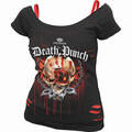 Five Finger Death Punch Assassin Ripped Top Black & Red L Dame Skjorte