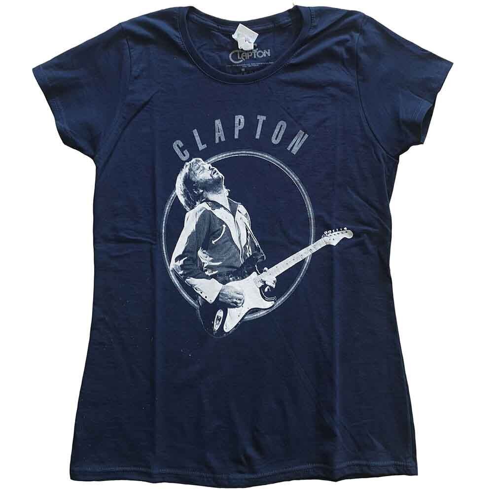 T-shirt Eric Clapton Vintage Photo Navy Blue M Feminino T-shirt