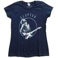 Eric Clapton Vintage Photo Navy Blue M Naiste T-särk