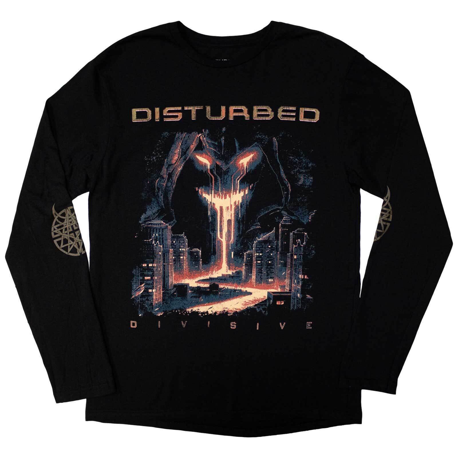 Marškinėliai Disturbed European Tour '23 Divisive (Back Print & Ex-Tour) Black S Marškinėliai
