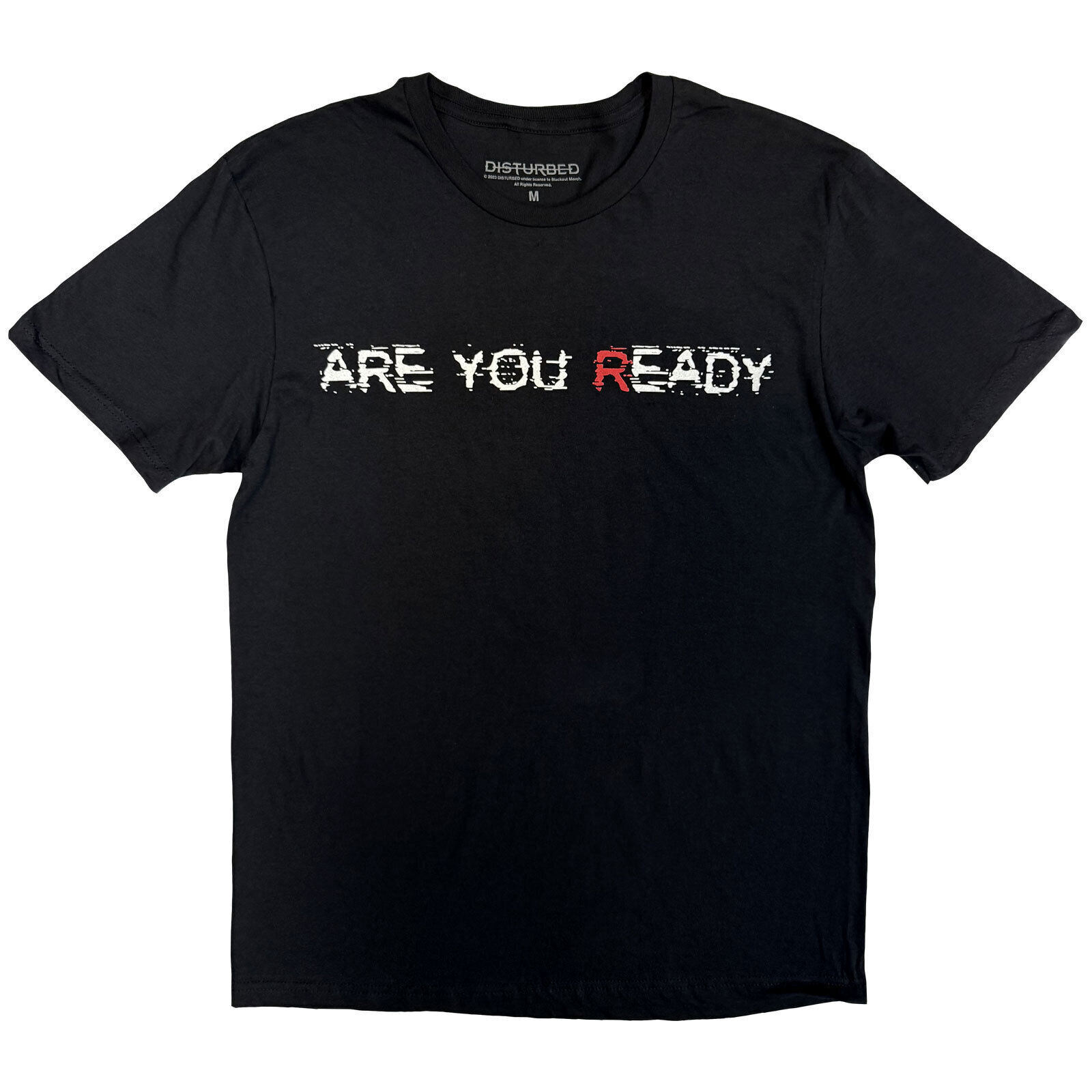 Shirt Disturbed Are You Ready? (Back Print) Black 2XL Shirt