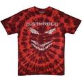 Disturbed Scary Face (Wash Collection) Red M T-Shirt