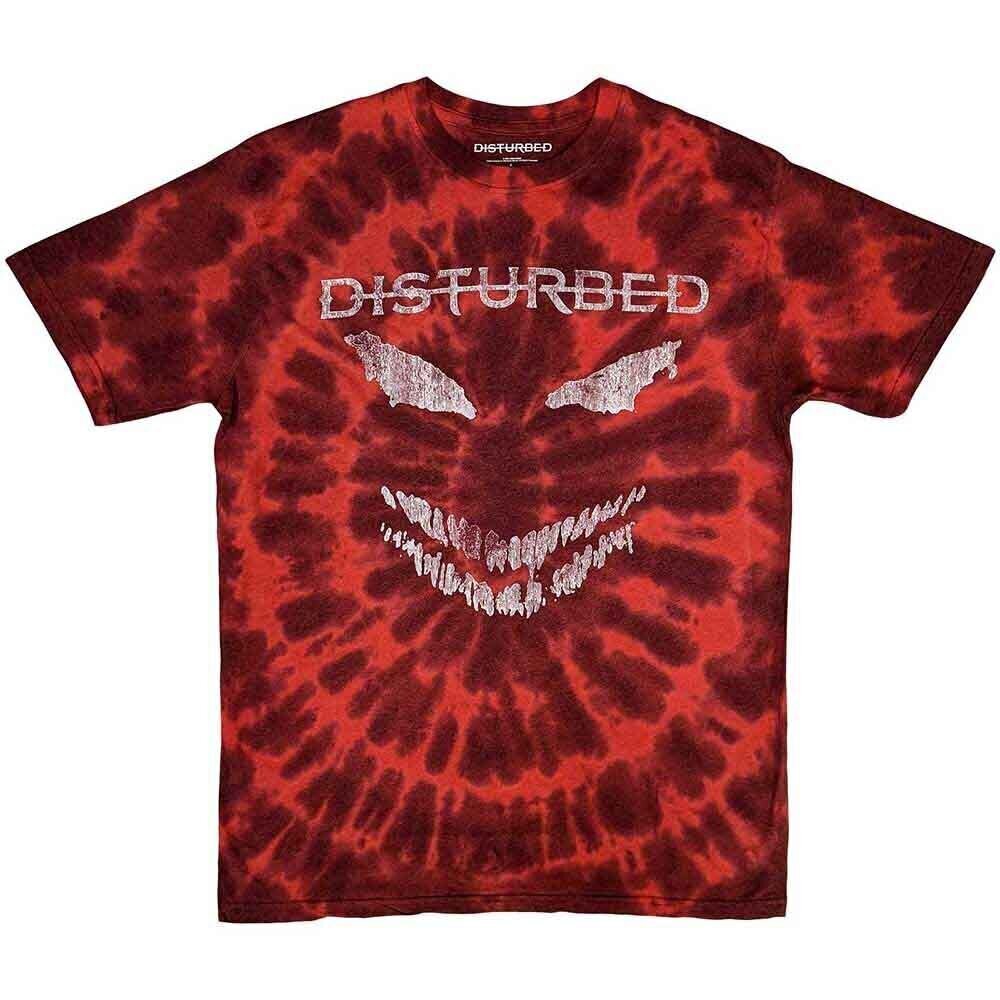 T-shirt Disturbed Scary Face (Wash Collection) Red XL T-shirt