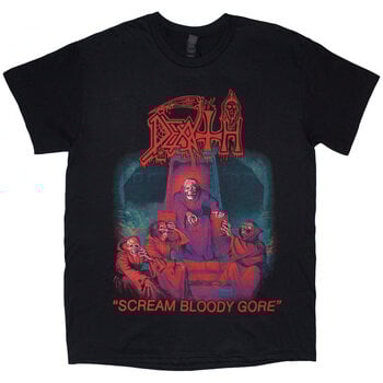 T-Shirt Death Scream Bloody Gore (Back Print) Black L T-Shirt - 1