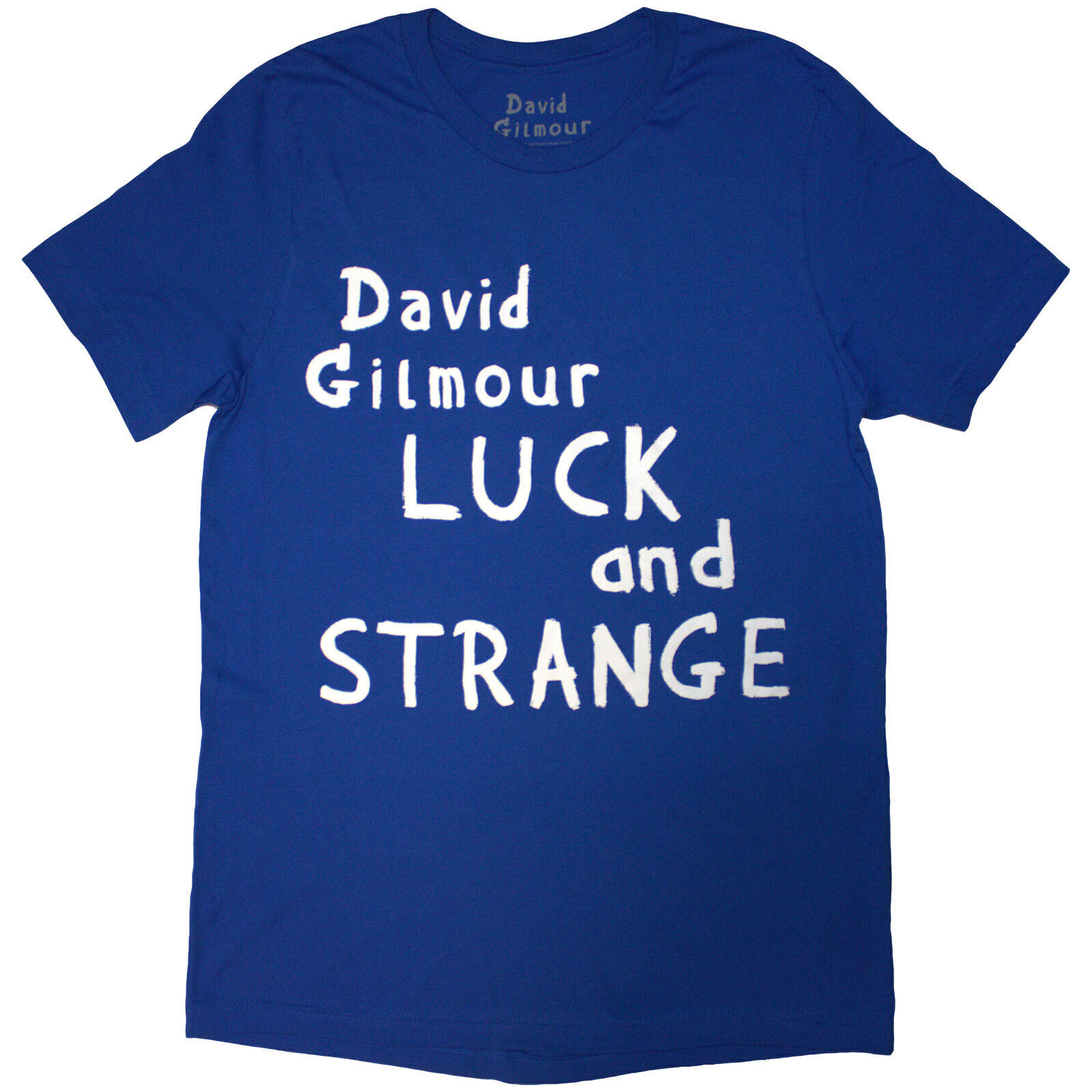 T-shirt David Gilmour Luck & Strange Logo (Back Print & Ex-Tour) Blue XL T-shirt