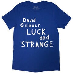 T-shirt David Gilmour Luck & Strange Logo (Back Print & Ex-Tour) Blue XL T-shirt