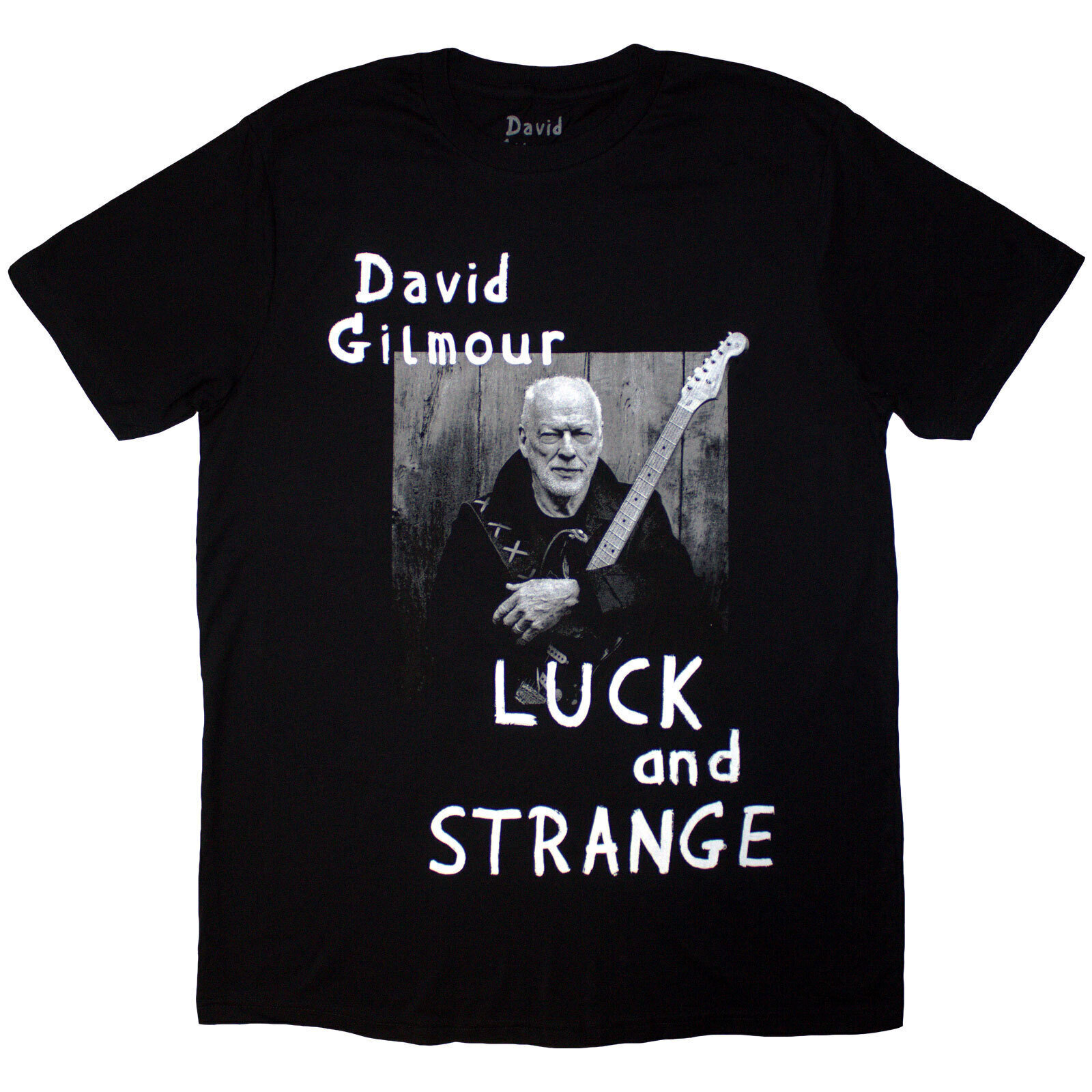 T-Shirt David Gilmour Luck & Strange Portrait (Back Print & Ex-Tour) Black 3XL T-Shirt