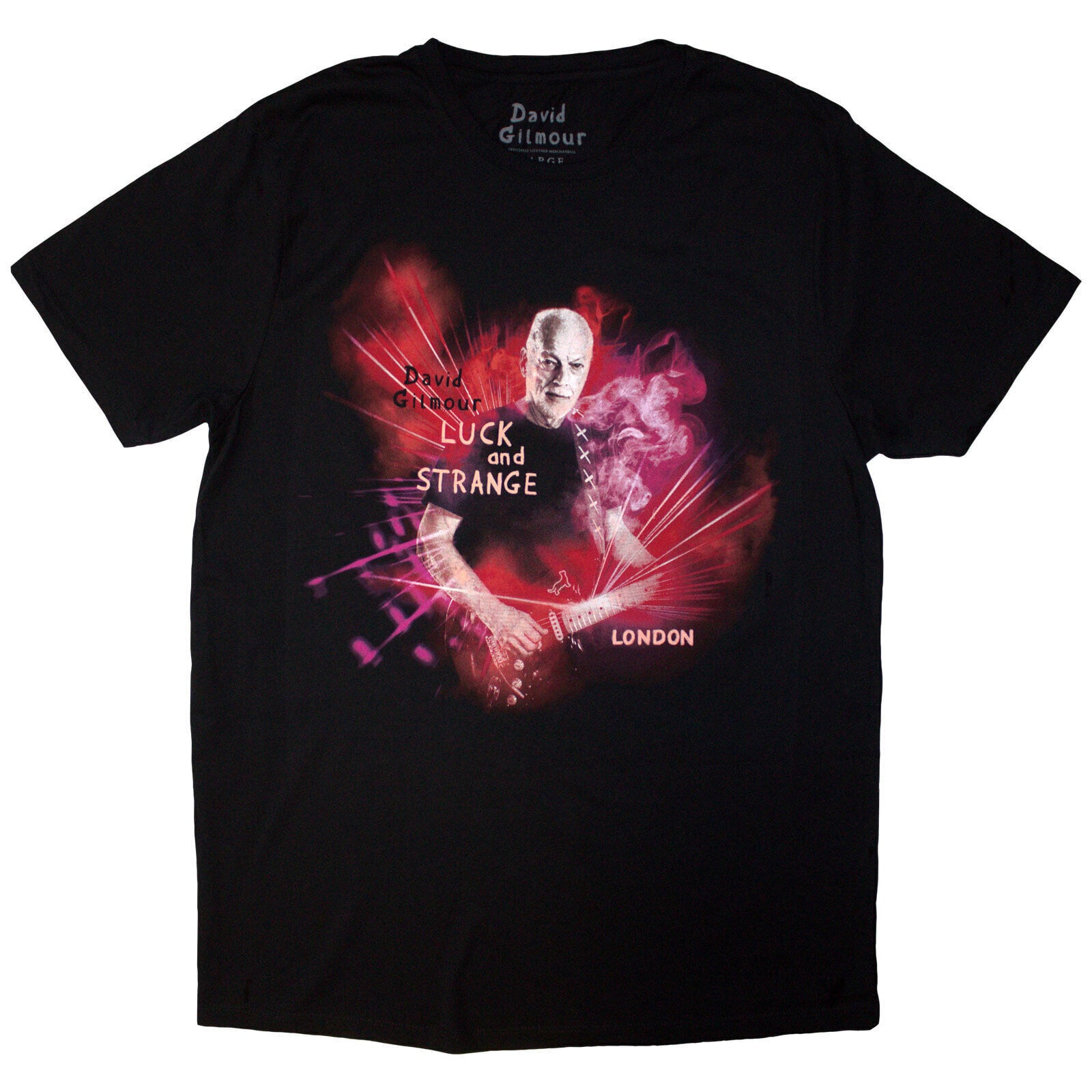 T-särk David Gilmour Luck & Strange London (Back Print & Ex-Tour) Black M T-särk