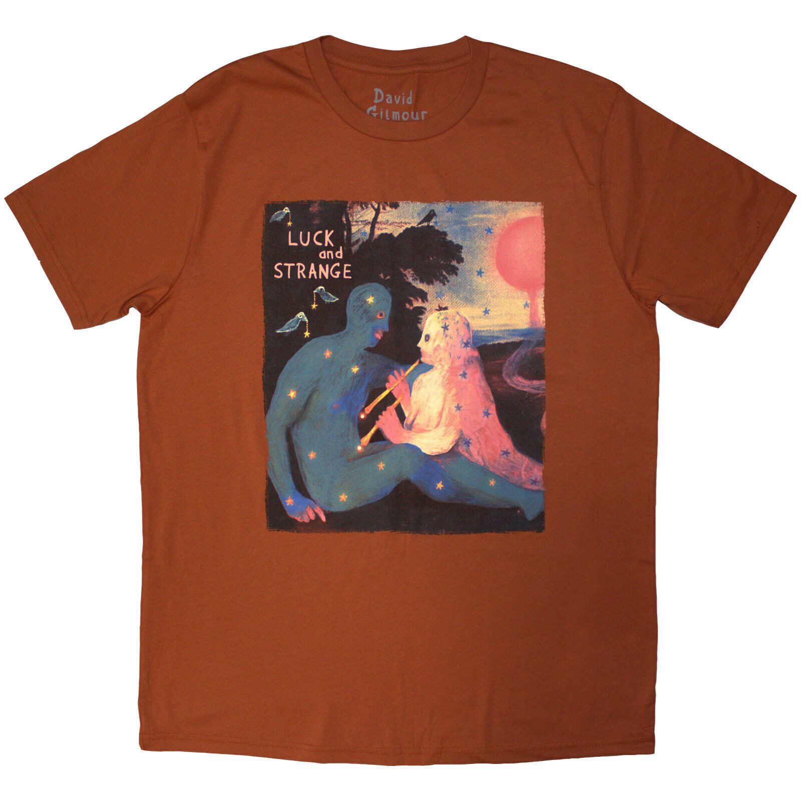 T-shirt David Gilmour Luck & Strange London 2 (Back Print & Ex-Tour) Orange XL T-shirt
