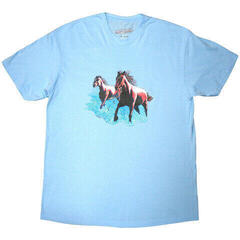 T-shirt Bob Seger Horses (Back Print) Light Blue 2XL T-shirt