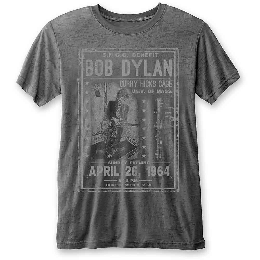 T-Shirt Bob Dylan Curry Hicks Cage Burnout Charcoal Grey M T-Shirt