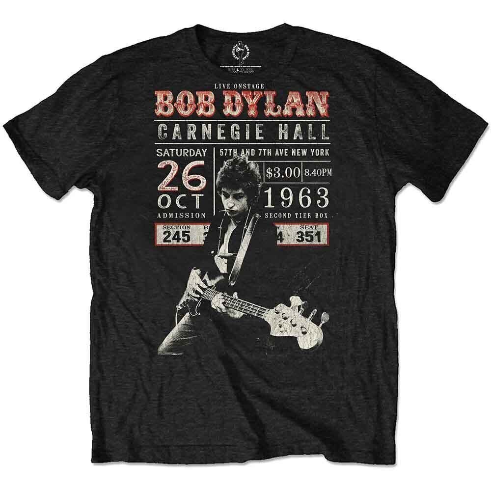 T-Shirt Bob Dylan Carnegie Hall '63 Eco Black L T-Shirt