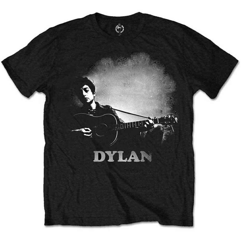 T-Shirt Bob Dylan Guitar & Logo Black L T-Shirt