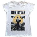 Bob Dylan Slow Train White L Dames Shirt