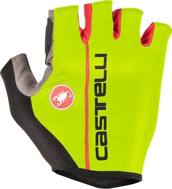 Cykelhandsker Castelli Circuito Yellow Fluo/Red S Cykelhandsker