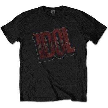 Marškinėliai Billy Idol Vintage Logo Black S Marškinėliai - 1