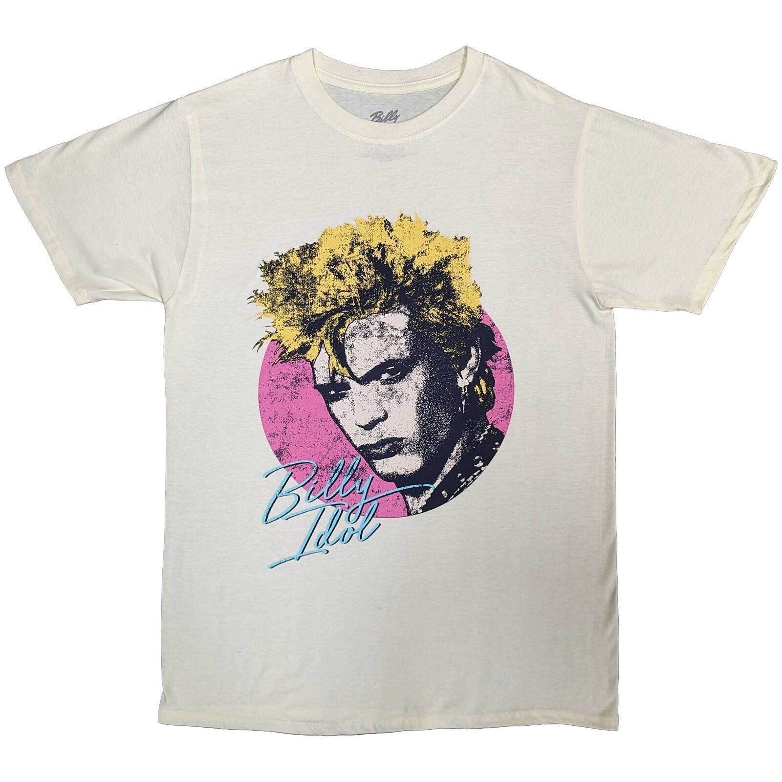 T-Shirt Billy Idol Circle Illustration Natural L T-Shirt