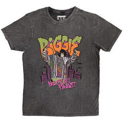 T-Shirt Notorious B.I.G. Cartoon Graffiti (Stone Wash) Charcoal Grey 2XL T-Shirt