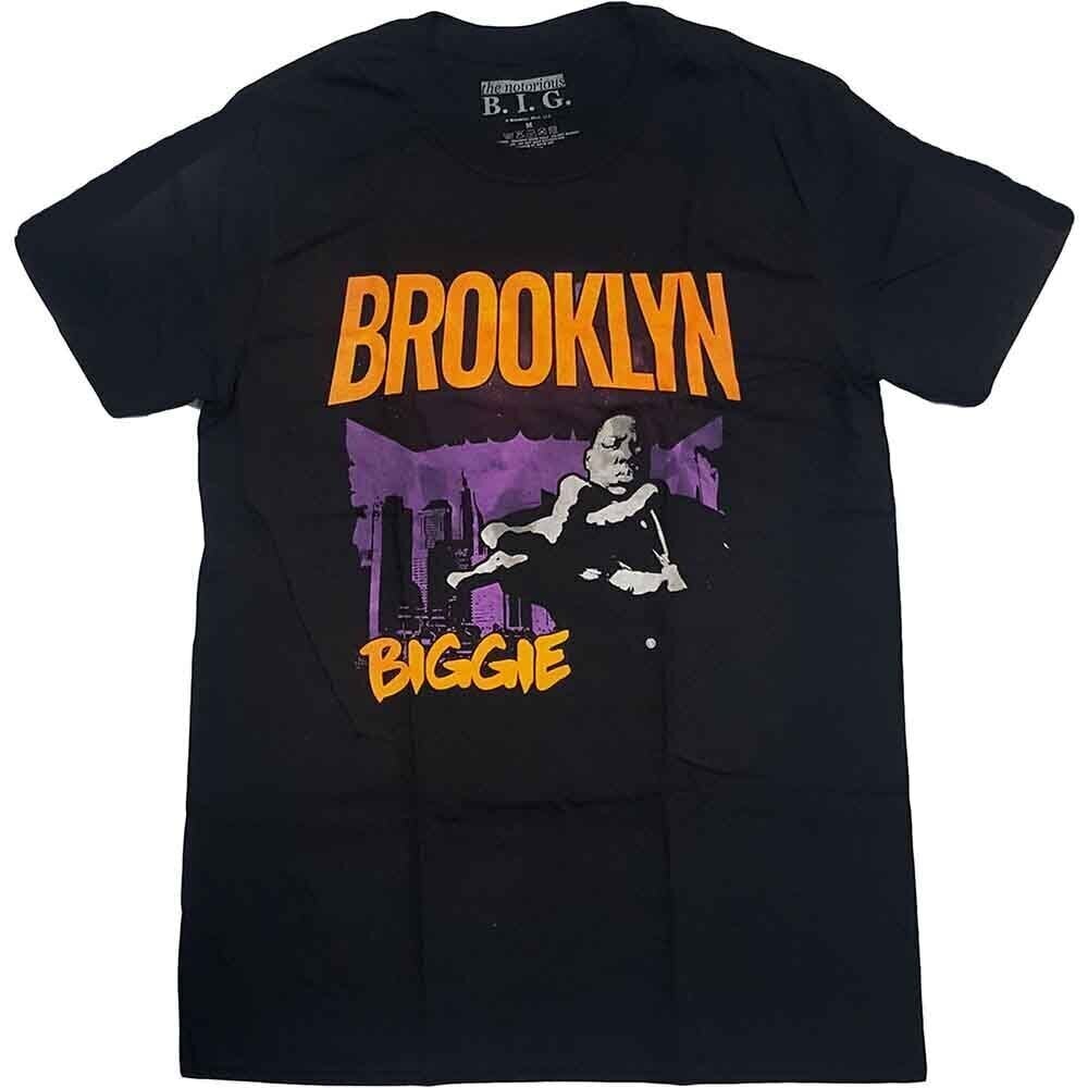 Skjorte Notorious B.I.G. Brooklyn Orange Black M Skjorte