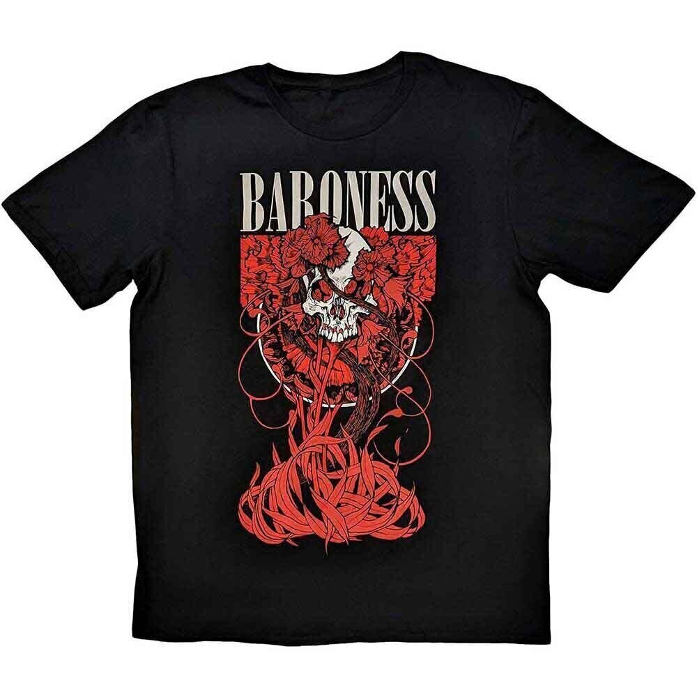 T-Shirt Baroness Fleur Skull Black L T-Shirt