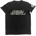 Avenged Sevenfold Logo & Death Bat (Applique) Black XL T-shirt