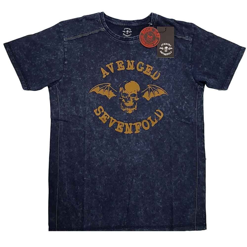 T-shirt Avenged Sevenfold Logo (Wash Collection) Navy Blue L T-shirt