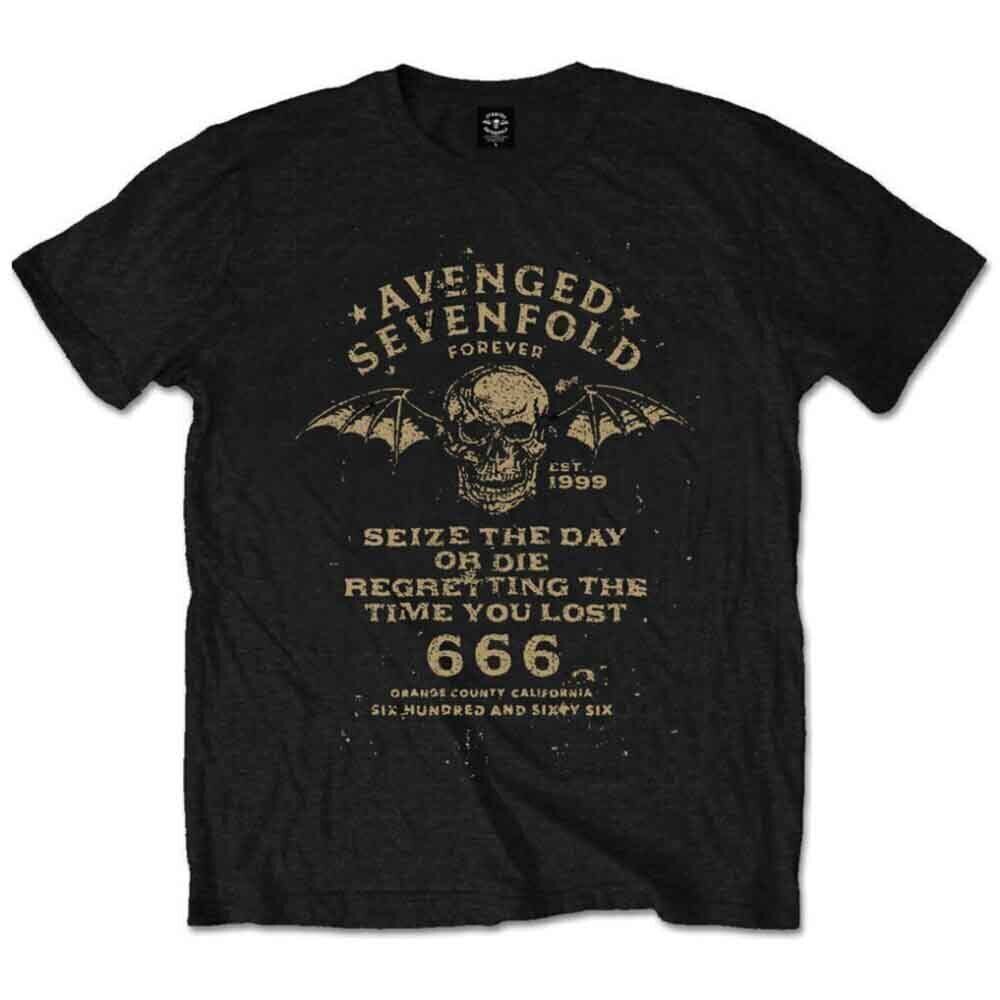 Camiseta de manga corta Avenged Sevenfold Seize the Day Soft Black S Camiseta de manga corta