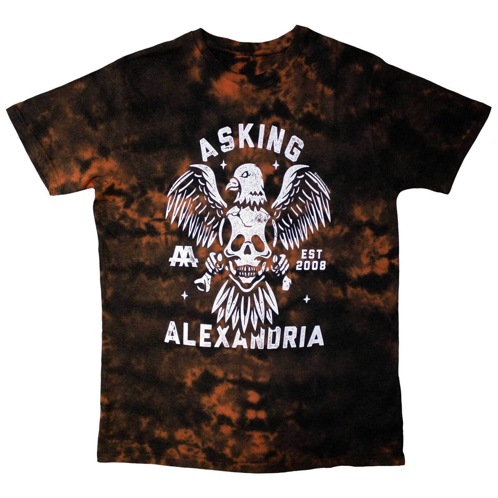 T-Shirt Asking Alexandria Eagle Skull (Wash Collection) Red 2XL T-Shirt